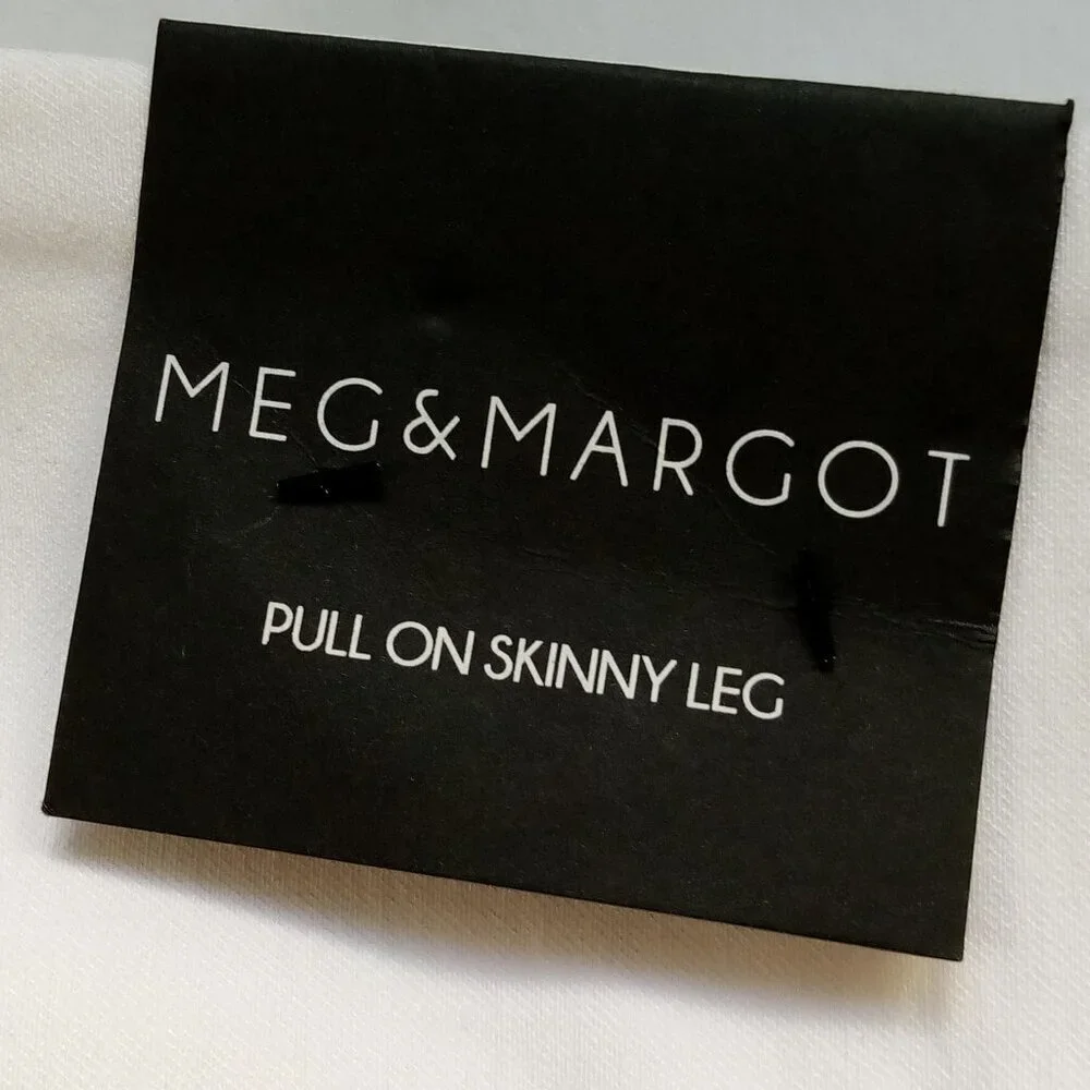 Meg & Margot Pull On Skinny Leg White Ankle Pant XL - Picture 2 of 7